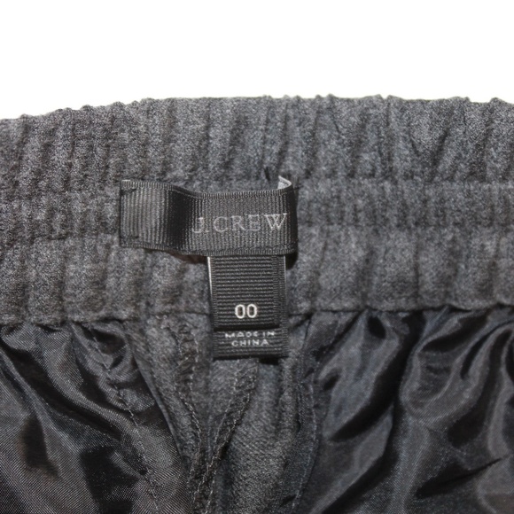J. Crew Drawstring Comfort Wool Blend Jogger Pants Charcoal Gray Women's Size 00 - Picture 4 of 7
